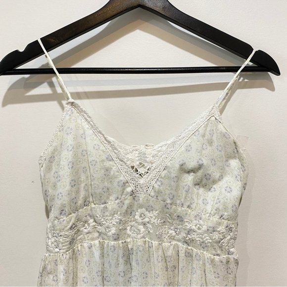 Johnny Was Dresses & Skirts - Johnny Was JW Los Angeles Floral Summer Dress Size 2 with Lace Trim Tie Waist